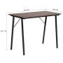 Computer Desk 40 inch Kids Writing Desk for Small Space Students Study Table Home Office Wood Work Desk for Corner Bedroom PC Gaming School Laptop Desk with Metal Frame, Walnut Brown