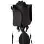 OptiProducts The Eternal Rose Beautiful Hand Forged Wrought Iron Metal Flower Decor | A Single Powder Coated Black Rose