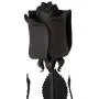 OptiProducts The Eternal Rose Beautiful Hand Forged Wrought Iron Metal Flower Decor | A Single Powder Coated Black Rose