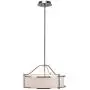 Pendant Lighting 18 inch 3 Light Drum Pendant Light with Fabric Shade and Glass Diffuser in Brushed Nickel, Classic Convertible Drum Chandelier for Living & Dinning Room XiNBEi-Lighting XB-P1199-BN Pendant Lighting 18 inch 3 Light Drum Pendant Light with Fabric Shade and Glass Diffuser in Brushed Nickel, Classic Convertible Drum Chandelier for Living & Dinning Room XiNBEi-Lighting XB-P1199-BN