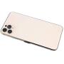Group Vertical Replacement Back Glass Full Midframe Assembly Compatible with Apple iPhone 11 Pro Max (A2161, A2220, A2218) (6.5'') (Gold)