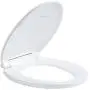 Round Toilet Seat with Lid, Slow Close Seat and Cover, Including Two Sets of Parts, Fit All Standard Round Toilet, Quiet Close, Plastic, White Round Toilet Seat with Lid, Slow Close Seat and Cover, Including Two Sets of Parts, Fit All Standard Round Toilet, Quiet Close, Plastic, White