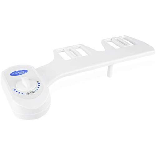 GARLAT Bidet for Toilet - Self Cleaning Nozzle - Easy Water Pressure Adjustment With 6 Pattern - Easy to Install - Brass Inlet Valve Metal Hose - Non Electric
