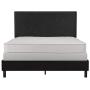 DHP Janford Upholstered Bed with Chic Design | Full | Black Faux Leather