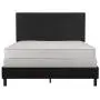 DHP Janford Upholstered Bed with Chic Design | Full | Black Faux Leather DHP Janford Upholstered Bed with Chic Design | Full | Black Faux Leather