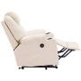 Mcombo Electric Power Lift Recliner Chair Sofa with Massage and Heat for Elderly, 3 Positions, 2 Side Pockets and Cup Holders, USB Ports, Faux Leather 7040 (Medium, Creme White)