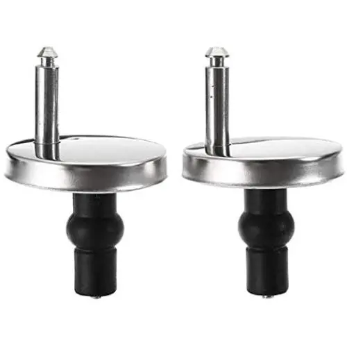 Upgraded 2 Full set Toilet Seat Hinge Fixings Top Fix Nuts Screws Quick Release Hinges Fittings Rubber Back To Wall For Toilet Seat Hinges Replacement