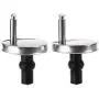 Upgraded 2 Full set Toilet Seat Hinge Fixings Top Fix Nuts Screws Quick Release Hinges Fittings Rubber Back To Wall For Toilet Seat Hinges Replacement