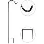 FEED GARDEN Shepherds Hook 48 Inch Super Strong Metal Garden Hooks for Hanging Bird Feeders, Flower Pots, Lanterns, Wedding Decor, Holiday Decorations, Black, 10 Pack FEED GARDEN Shepherds Hook 48 Inch Super Strong Metal Garden Hooks for Hanging Bird Feeders, Flower Pots, Lanterns, Wedding Decor, Holiday Decorations, Black, 10 Pack