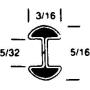 3/16in Round H Zinc Came: Four Pieces 36in Long