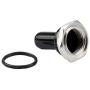 ESUPPORT Silver Contact Car Univeral Heavy Duty 20A 125V DPDT 6P On/Off/On Rocker Toggle Switch Metal Waterproof Boot Cap 12mm Pack of 3