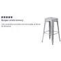 Flash Furniture Commercial Grade 30'' High Backless Silver Metal Indoor-Outdoor BarStool with Square Seat Flash Furniture Commercial Grade 30'' High Backless Silver Metal Indoor-Outdoor BarStool with Square Seat