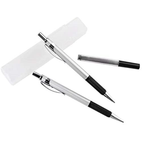 ZUOS Glass Scribe Tool Engraver Pen with Retractable Tungsten Carbide Tip 2 Pack, Etching Engraving Pen for Glass/Ceramics/Metal Sheet