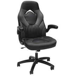 OFM ESS Collection Racing Style Bonded Leather Gaming Chair, in Gray (ESS-3085-GRY)