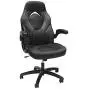 OFM ESS Collection Racing Style Bonded Leather Gaming Chair, in Gray (ESS-3085-GRY)