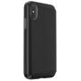 Speck Products Presidio Folio iPhone Xs/iPhone X Case, Heathered Black/Black/Slate Grey