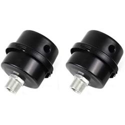 BBT Air Compressor Intake Filter, 2 Pcs 16mm Thread Metal oil-less Air Compressor Air Filter Silencer Noise Muffler (3/8 PT 16mm) (2 Pcs)