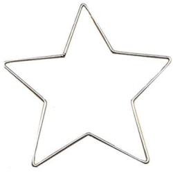 FANFA Metal Hoop Craft Five-Pointed Star Welded Love Heart Decorations Supplies Hoop DIY Parts Metal(200mmFive-pointed Star)