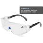Gateway Safety 6980 Cover2 Safety Glasses Protective Eye Wear - Over-The-Glass (OTG), Clear Lens, Black Temple