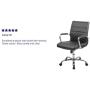 Flash Furniture Mid-Back Black LeatherSoft Executive Swivel Office Chair with Chrome Base and Arms
