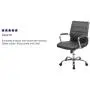 Flash Furniture Mid-Back Black LeatherSoft Executive Swivel Office Chair with Chrome Base and Arms Flash Furniture Mid-Back Black LeatherSoft Executive Swivel Office Chair with Chrome Base and Arms