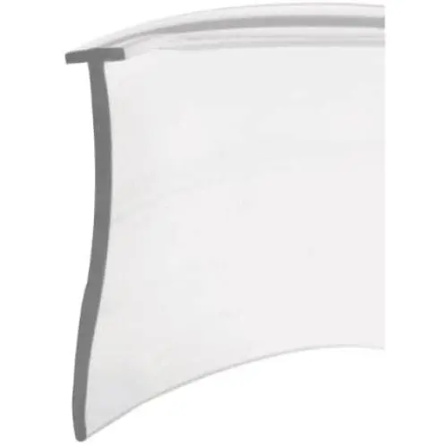 Slide-Co 194342 Shower Door Bottom Seal, ''T'', 5/32 in. x 36 in. x 1 in., Clear Vinyl Slide-Co 194342 Shower Door Bottom Seal, ''T'', 5/32 in. x 36 in. x 1 in., Clear Vinyl