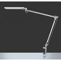 Phive Architect Lamp / LED Task Lamp with Clamp, Metal Swing Arm Desk Lamp (Eye-Care Technology, Dimmable, 6-Level Dimmer / 4 Lighting Modes with Touch Control, Memory Function, Office Light) Silver