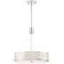 Kira Home Sienna 18'' Modern 3-Light Drum Chandelier + Tempered Glass Diffuser, Adjustable Height, Chrome Finish Kira Home Sienna 18'' Modern 3-Light Drum Chandelier + Tempered Glass Diffuser, Adjustable Height, Chrome Finish