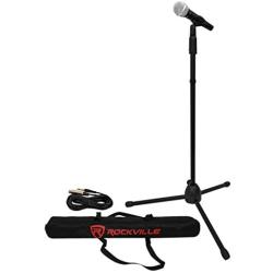 Rockville Pro MIc Kit 1 - High-End Metal Microphone+Mic Stand+Carry Bag+Cable