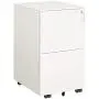 DEVAISE Vertical File Cabinet with Lock, Mobile Filing Cabinet for Legal/Letter/A4 Files, Fully Assembled Except Wheels, White DEVAISE Vertical File Cabinet with Lock, Mobile Filing Cabinet for Legal/Letter/A4 Files, Fully Assembled Except Wheels, White