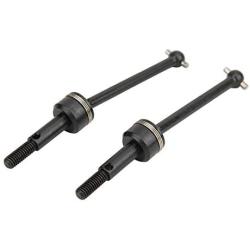 Tbest RC Drive Shaft, 2PCS Black Metal CVD Front and Rear Transmission Shafts for HPI RS4 Sport 3 1/10 RC Model Car (Black)