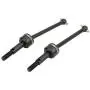 Tbest RC Drive Shaft, 2PCS Black Metal CVD Front and Rear Transmission Shafts for HPI RS4 Sport 3 1/10 RC Model Car (Black)