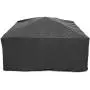 Bonnlo 32'' Outdoor Fire Pit with Barbecue/Cooking Grill and Rain Cover Square Metal Wood Burning Pit Backyard Patio Terrace Bonnlo 32'' Outdoor Fire Pit with Barbecue/Cooking Grill and Rain Cover Square Metal Wood Burning Pit Backyard Patio Terrace