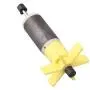 Submersible Pump Rotor Impeller with Shaft and Bearing Replacement Magnetic Filter Yellow 15.5mm