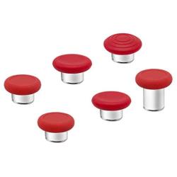 6 in 1 Metal Thumbsticks Grip Joysticks Replacement for Elite Series 2 Controllers Xbox One - Red