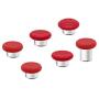 6 in 1 Metal Thumbsticks Grip Joysticks Replacement for Elite Series 2 Controllers Xbox One - Red
