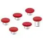 6 in 1 Metal Thumbsticks Grip Joysticks Replacement for Elite Series 2 Controllers Xbox One - Red