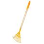 G & F Products JustForKids Kids Garden Tool Set Toy, Rake, Spade, Hoe and Leaf Rake, reduced size , made of sturdy steel heads and real wood handle, 4-Piece, Multicolored, 7 year old +, Model Number: 10018