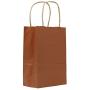 PTP BAGS Copper Penny Rust 5'' x 3'' x 8'' Tote Bags [Pack of 250] Recyclable Metallic Kraft Paper Gift Bags