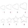 FANFA Metal Hoop Craft Five-Pointed Star Welded Love Heart Decorations Supplies Hoop DIY Parts Metal(200mmFive-pointed Star)