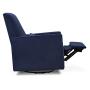 DaVinci Piper Upholstered Recliner and Swivel Glider in Navy, Greenguard Gold Certified