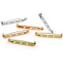 Brass Brooch Pin,3 Holes Metal Parts for Handmade Accessories,Safety Pin Charm,Multiple Size Choose.20Pcs (MixedColor, 33.5x4.5mm)