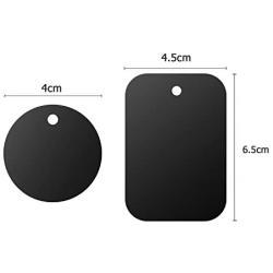 Mount Metal Plates Replacement Kits with 3M Adhensive for magnetic Car Mount Phone Holder 4 Pack (2 Rectangle 2 Round)