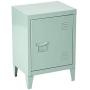 Symylife Metal Locker Organizer Side End Table Office File Storage 2 Shelves Detachable 4 Legs,Green