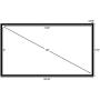 Silver Ticket Products STR Series 6 Piece Home Theater Fixed Frame 4K / 8K Ultra HD, HDTV, HDR & Active 3D Movie Projection Screen, 16:9 Format, 135'' Diagonal, High Contrast Material STR-169135-HC