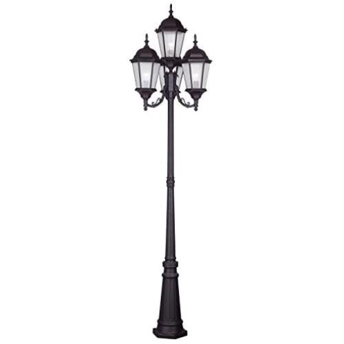 Livex Lighting 7557-07 Hamilton 4 Light Outdoor 4 Head Post, Bronze