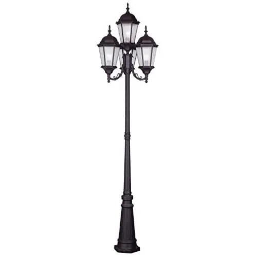 Livex Lighting 7557-07 Hamilton 4 Light Outdoor 4 Head Post, Bronze Livex Lighting 7557-07 Hamilton 4 Light Outdoor 4 Head Post, Bronze