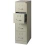 Scranton and Co 22'' Deep 4 Drawer Letter File Cabinet in Putty, Fully Assembled