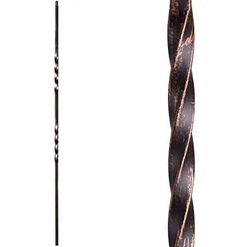 Oil Rubbed Bronze 16.1.2-T Double Twist Hollow Iron Baluster for Staircase Remodel, Box of 5