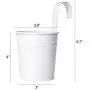 Dahey 8 Pcs Hanging Flower Pots Metal Iron Bucket Planter for Railing Fence Balcony Garden Home Decoration Flower Holders with Detachable Hooks, White, 4 Inches Dahey 8 Pcs Hanging Flower Pots Metal Iron Bucket Planter for Railing Fence Balcony Garden Home Decoration Flower Holders with Detachable Hooks, White, 4 Inches